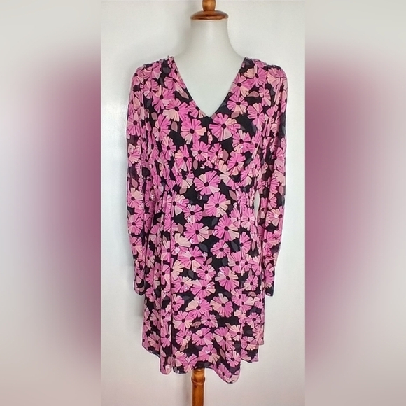 RETRO FLORAL SILK DRESS - Picture 4 of 13